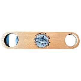 Destin Florida Fishing Village Design Souvenir Wooden Bottle Opener 2-Pack