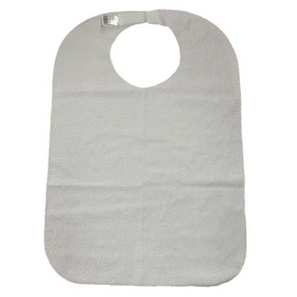 Gar Medical Pack of 3 Terry Bibs for Elderly, Waterproof and Reusable, White