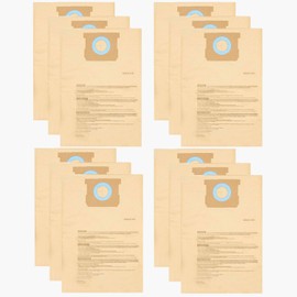 BIHARNT 12 Pack DXVA19-4101 Dust Bag Compatible with DEWALT 6-10 Gallon DXV06P DXV09P DXV09PA DXV10P DXV10PL DXV10S DXV10SA DXV10SB Wet/Dry Vacuum Cleaners