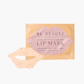 NL Beauty Hydratisierende Gel-Lippenmaske mit 4 Wirkstoffen - Hyaluronsäure, Aloe Vera, Glycerin & Kollagen - 1 Stück