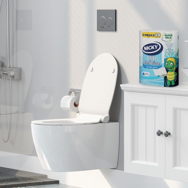 Nicky Elite Toilet Paper with Recyclable Paper Packaging, 36 Ultra