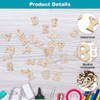 416pcs Mini Wooden Letters for Crafts, 15mm Wooden Alphabet Wood