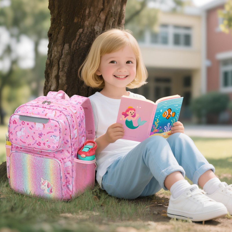 Bagseri Children's Backpack Girls 15L, Lightweight School Backpack for Preschool