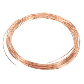 PATIKIL 16.4 Feet Solid Bare Copper Wire, 18 Gauge 99.9% Pure Copper Wire, 1 mm Soft Jewellery Wire, Metal Plant Stem Ties for Jewellery Crafts (5 m), 2 Rolls