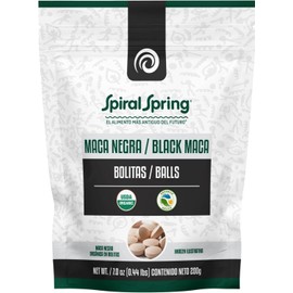 Maca Negra en Bolitas 200g 100% Pura y Natural sin Aditivos - Suplemento Alimenticio de Origen Andino - Superfood de Alta Calidad Certificado. (1 Pz)