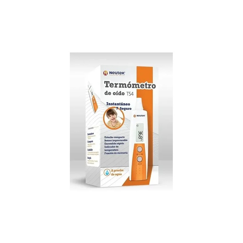 Termómetro Digital Oído Neutek TS-4 Medición Rápida 1s Pantalla LCD