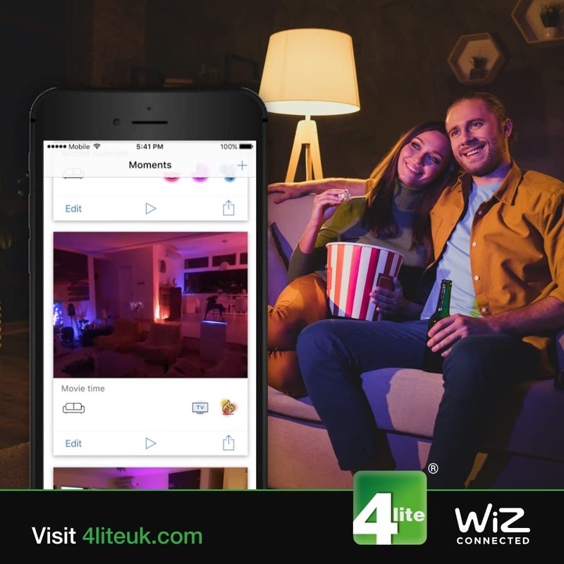 4lite Smart WiZ Connected LED Strip Light Extension (1m) Colour