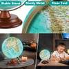 Illuminated Globe of the World with Wooden Stand, 8'' World
