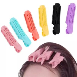 셀프 그립 볼륨 헤어 컬러 클립 자연스럽게 푹신한 곱슬 스타일링 운반 롤러 6 개 [6pc Blue] Self Grip Volume Hair Color Clips Naturally Soft Curly Styling Transport Roller 6 Pieces [6pc Blue]
