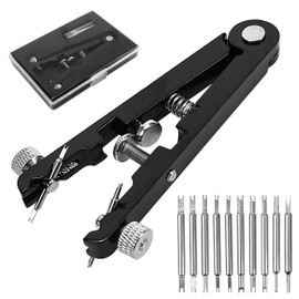 Watch Spring Bar Plier Tool Kit with 10 Tips Pins, 6825 Spring Bar Tweezer Tool for Watch Wrist Bands Strap Removal Repair Fix Set with Case for Convenient Storage