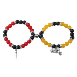 FAADBUK Coraline and Wybie Lover Gift Coraline Wybie Fan Gift Coraline Beaded Bracelet Set for Her (Deal Pool Beaded)