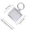 25Pcs 1.3x1.3 Inch Square Transparent Acrylic Photo Insert Keychain Blanks