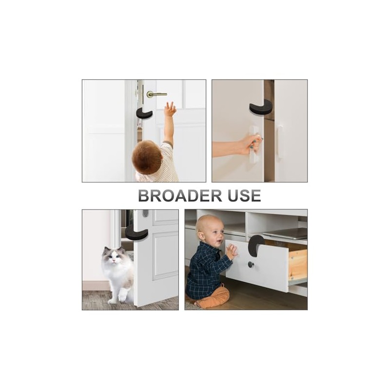 8 piezas de protector multifuncional contra pellizcos en puertas, elegante