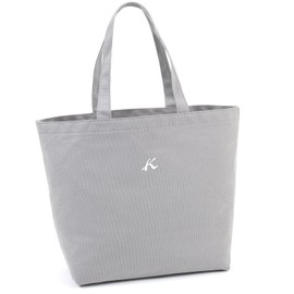 Kitamura BN0001 Canvas Tote Bag, Compatible with A4 Size, light gray 82821