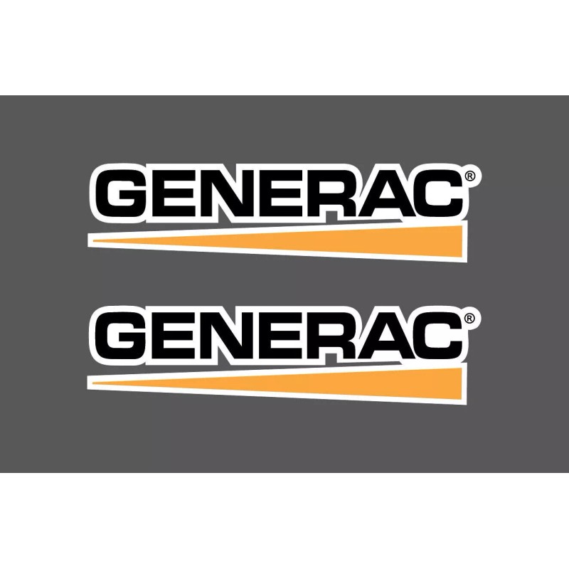 Sticky World 2x High Quality Outdoor 10" GENERAC Stickers Decals