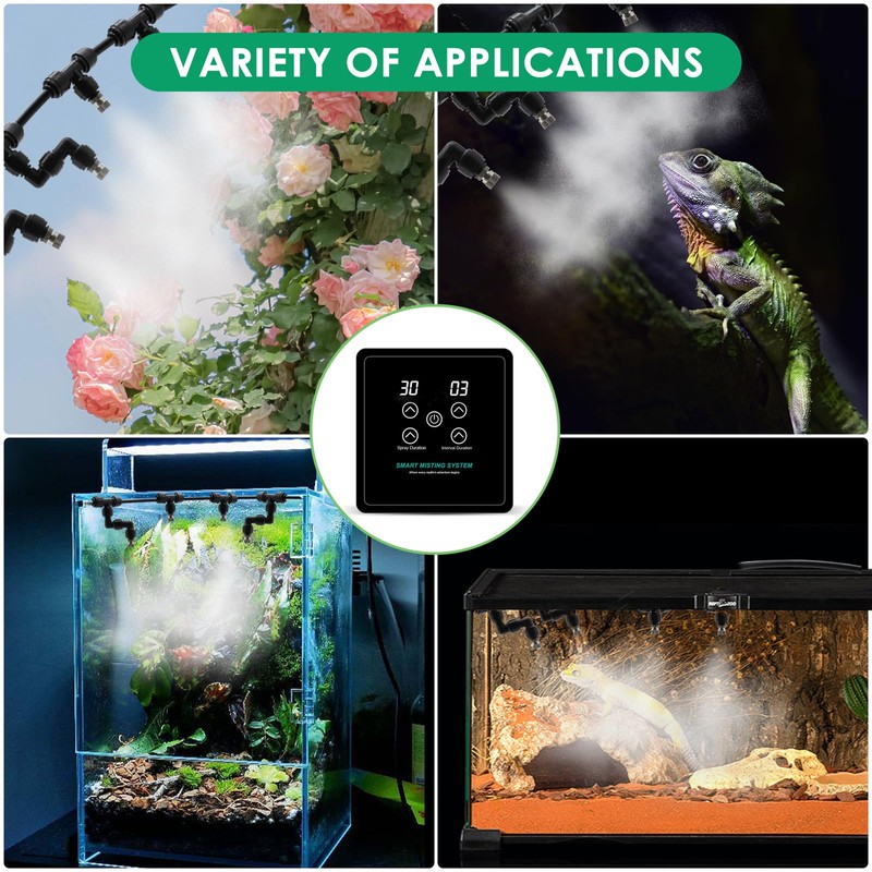 MECESOR Automatic Reptile Mister Humidifier with Timer,Programmable Terrarium Reptile Mister
