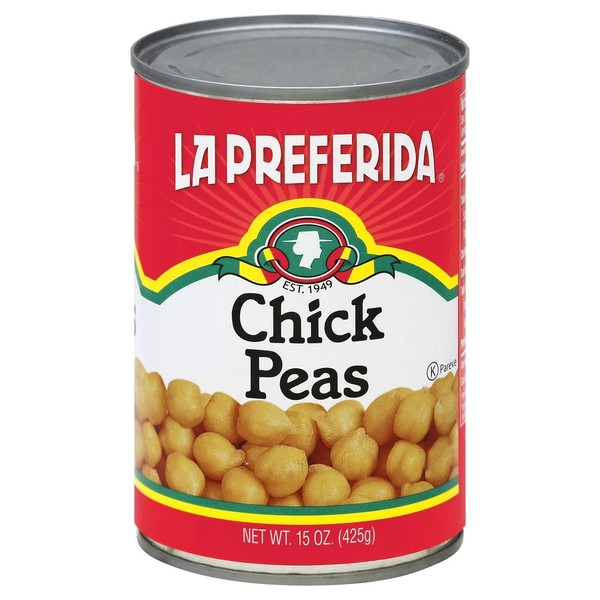 La Preferida Chick Peas (Garbanzo Beans), 15 OZ (Pack of 12)