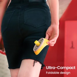 TRIPTIPS Pee Conch Foldable Female Urinal Device Portable Urinal for Women Pee Funnel for Women Travel, She Pee Cup for Women Stand to Pee Womens Urinal Funnel with Tube Case (F-Yellow)