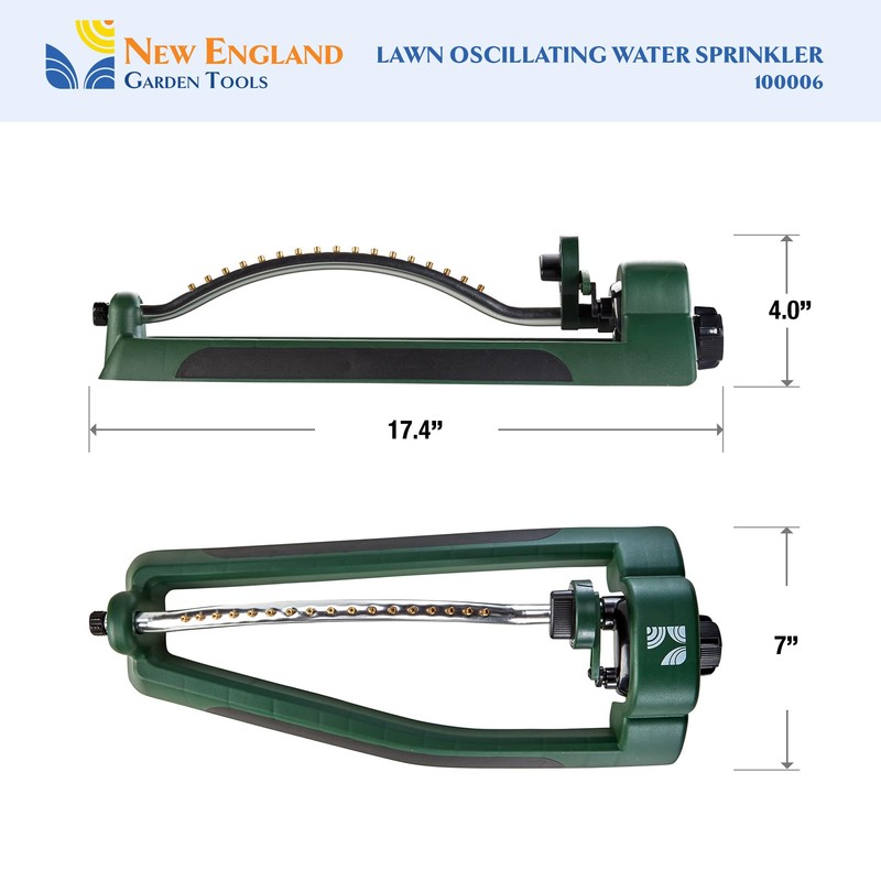 Lawn Oscillating Water Sprinkler 100006 Adjustable Pattern to Cover 2,695