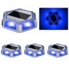 CREPOW Solar Deck Lights Driveway Dock Lights 4 Pack, Waterproof