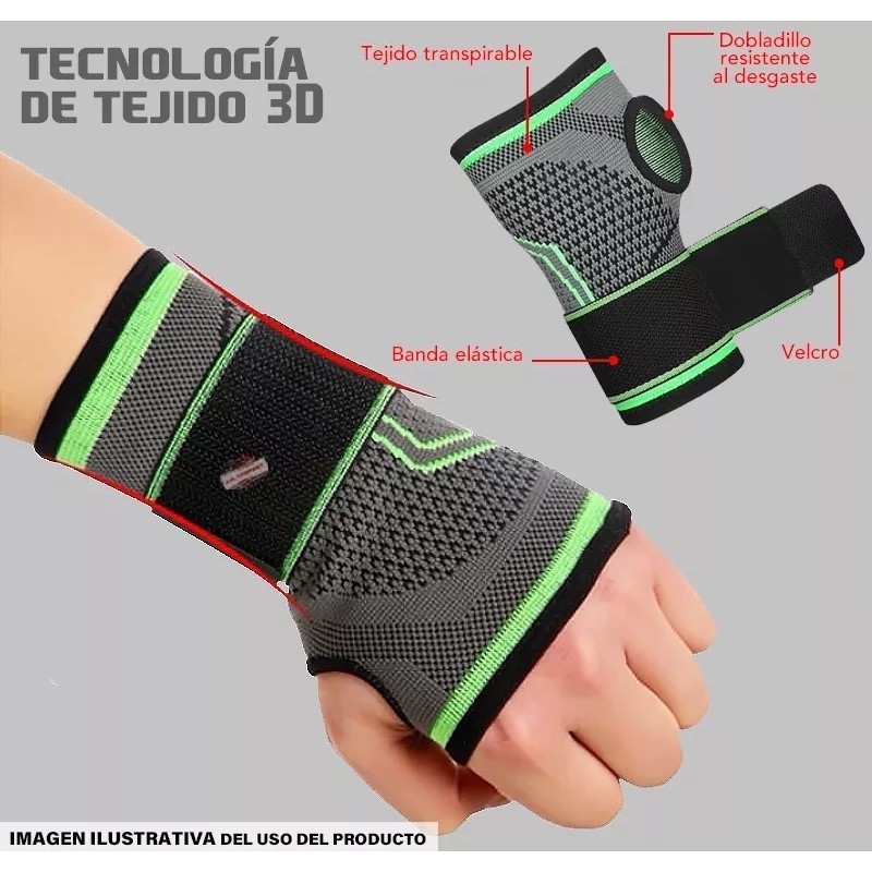 J.H. Company Par De Muñequera Ortopedica Compresion Crossfit Gym Jb-7208a
