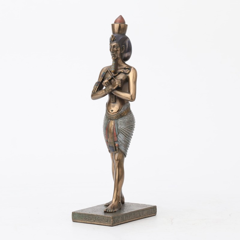 Veronese Design 9 1/4 Egyptian Pharaoh Amenhotep Cold Cast Bronze