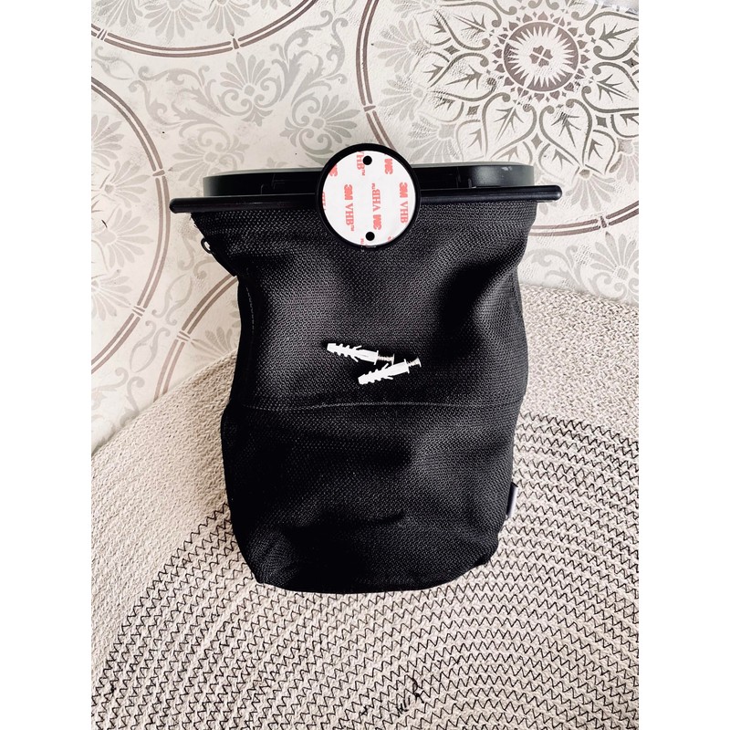 STYYL Flextrash Set 1 Black Bin with Table Clip, Wall