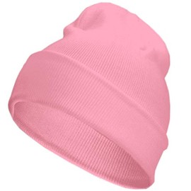 Compagno Winter Hat for Men Boys Women Girls Knitted Beanie Hat One Size, pink,