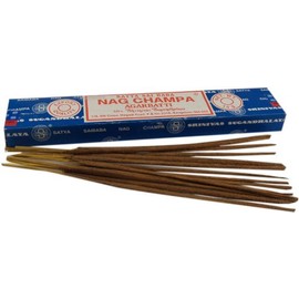 GURU SHOP Nag Champa, Nagchampa Incense Räucherstäbchen - Sai Baba Satya 15 g, Blau, Indische Räucherstäbchen