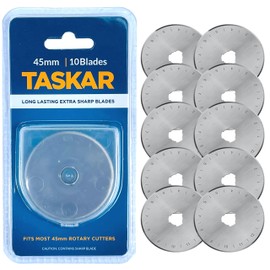 Taskar 45mm Rotary Cutter Blades for Olfa Etc - 10 Pack