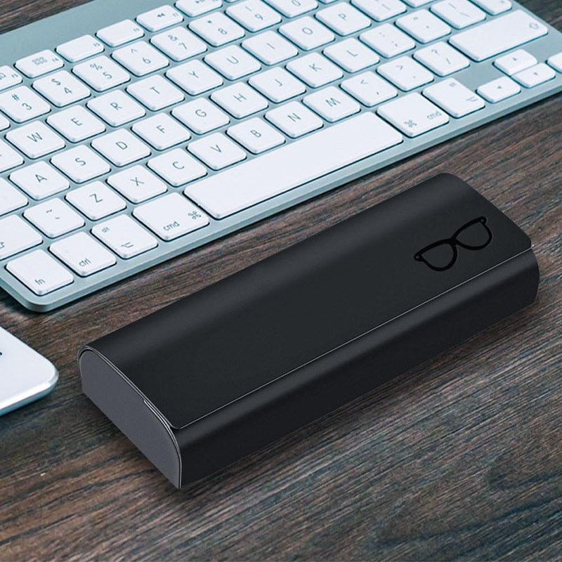 AZWOOD Hard Shell Glasses Case, Portable Eyeglass Case, Unisex PU