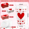 48 Sets Valentine's Day Disposable Coffee Cups with Lids and