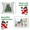 Ayizhiniu 4 x Christmas Cushion Covers, Winter Snowman Cushion Cover,