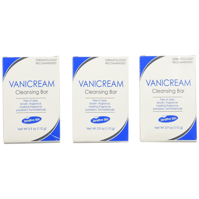 Vanicream Cleansing Bar, Fragrance Free - 3.9 Oz. (Pack of