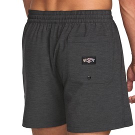 Billabong Men's Standard Every Other Day Layback Elastic Waist 16 Inch Swim Trunks, Black