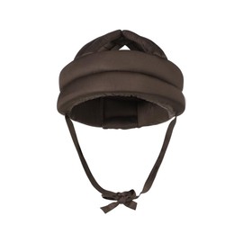 Elderly Head Protection Safety Helmet Anti Shock Hat Anti-Fall Cap Soft Breathable Sponge Hat Adjustable Elder Head Protection Hat Elderly Anti Collision Cap for Protects Head (Brown with Chin Strap)