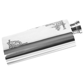 English Pewter Company 6oz Victorian Patterned Traditional Liquor Hip Flask [SF263]