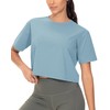 THE GYM PEOPLE Workout Crop Tops for Women Short Sleeve
