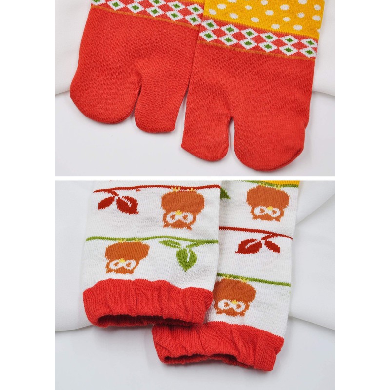 Hellomamma Tabi - Calcetines tobilleros de algodón con dos dedos