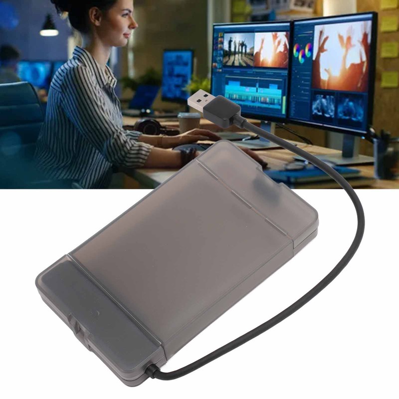 USB3.0 2.5 Inch SATA Hard Drive Enclosure 5Gbps Clear External