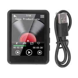 MP3 MP4 Player 2.4 Inch Full Touch Screen HiFi Stereo Sound Built in HD Speakers FM Radio Recording Electric Books Digital Music Player With 32G Memory Card