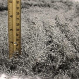 Texco Inc 1" Fluffy Flokati Faux Fur Fabric for Newborn Photography and Costumes, Charcoal 20X36