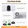 DiCUNO Lamp Shade Reducer Ring for E27, E27 Plate Light