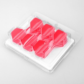 CyeeLife CF01 Dart Shafts and Flights, Set of 6, Darts Accessories, Red