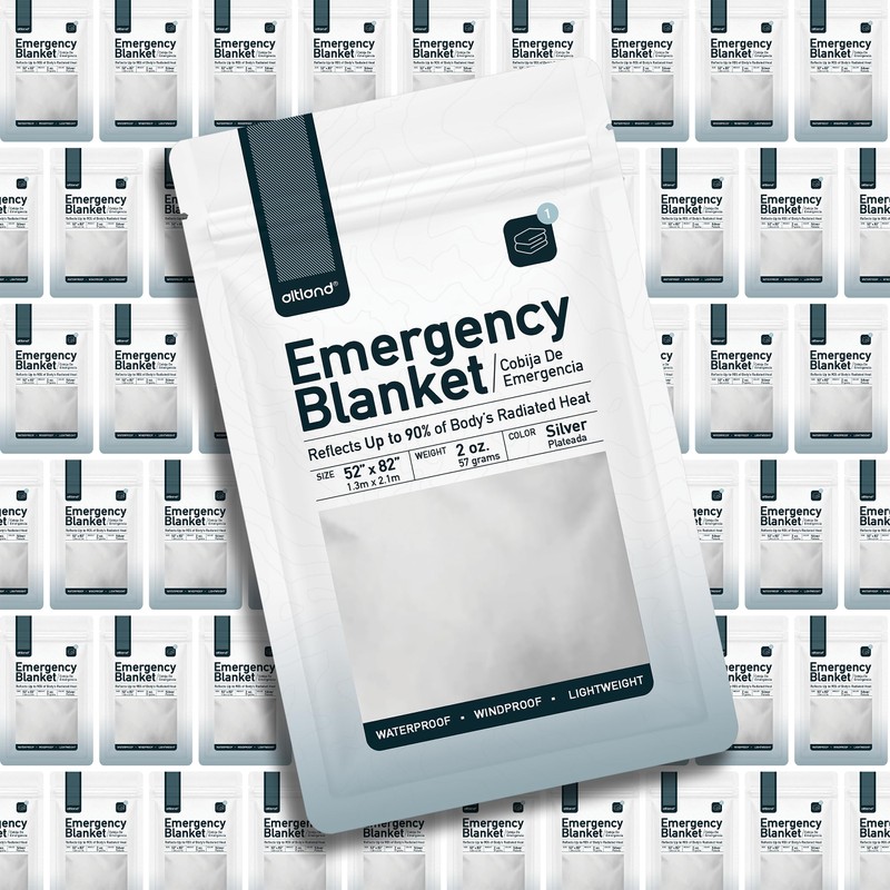 Altland 25 Pack of Emergency Blankets - Bulk Heat Reflective