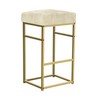 GIA 30-Inch Bar Height Square Backless Metal Stool with Beige