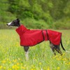Dog Jacket Adjustable Lightweight Raincoat with Reflective Straps and Harness