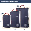 Large Compression Packing Cubes 6 Piece Set for Travel with
