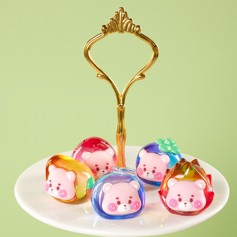 Mini Fruit Figures Blind Bag Decorative Surprising Cute Resin Figurine