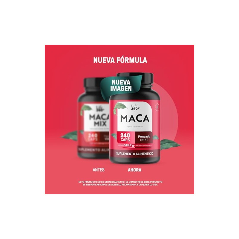 LIFE 360+ Maca Blend (Maca Negra, Amarilla y Roja)| 240